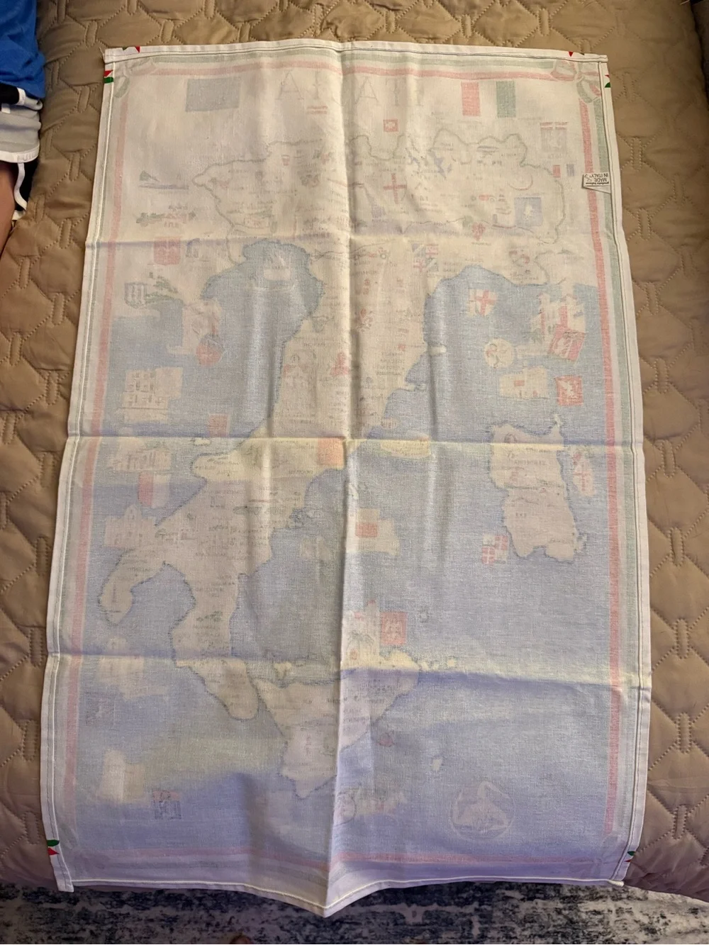 Made in Italy Italia Map Decorative Tea Towel 33.5” x 21.5”